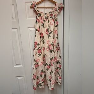 White floral old navy dress